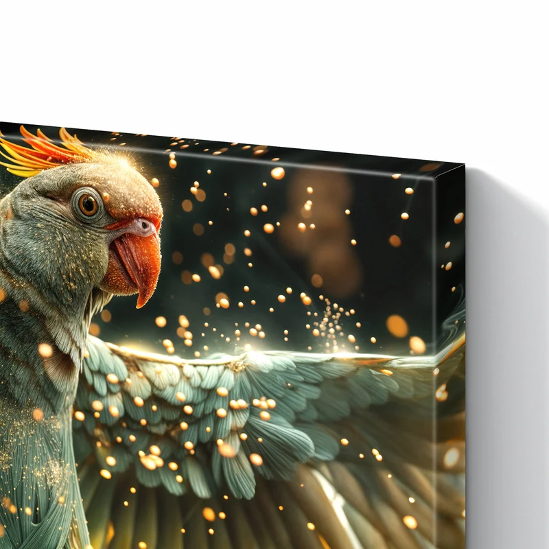 Metall Magnettafel - Fliegender Papagei