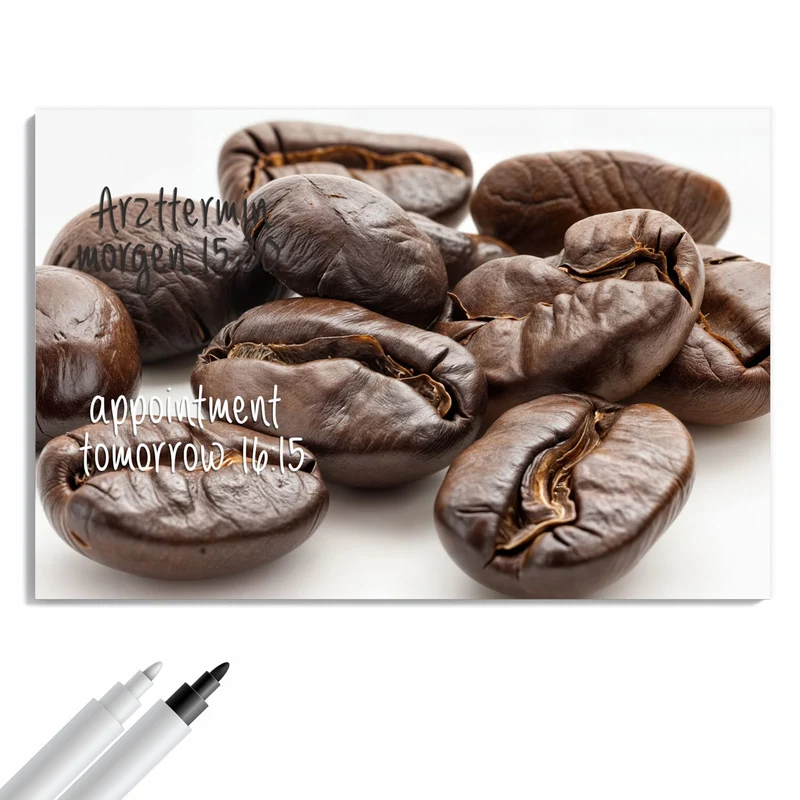 Metall Magnettafel - Geröstete Kaffeebohnen