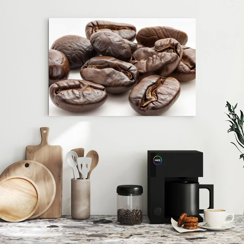 Metall Magnettafel - Geröstete Kaffeebohnen