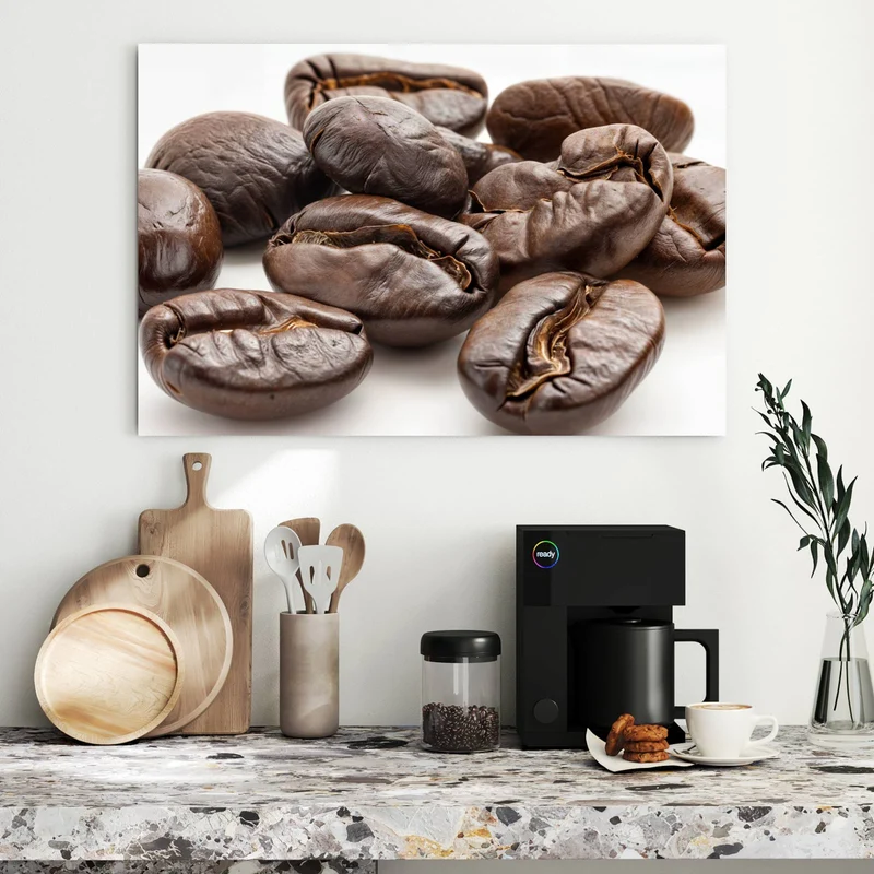 Metall Magnettafel - Geröstete Kaffeebohnen