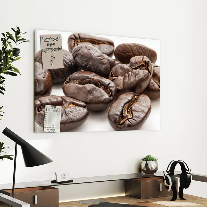 Metall Magnettafel - Geröstete Kaffeebohnen