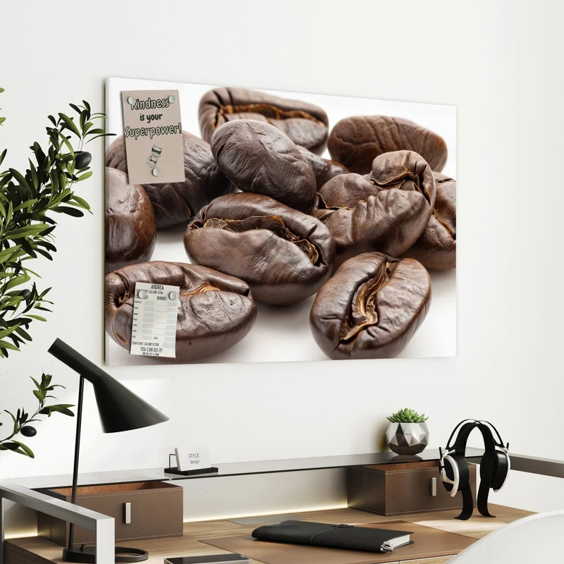 Metall Magnettafel - Geröstete Kaffeebohnen