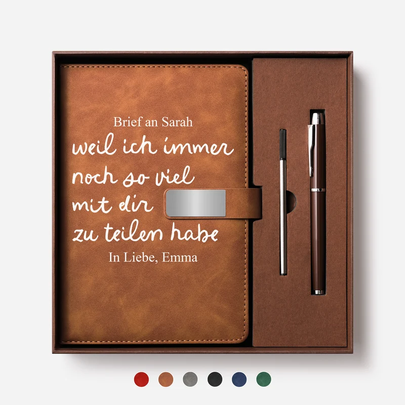 Weil Ich Immer Noch So Viel Mit Dir Zu Teilen Habe - Personalisierte Trauergeschenke | Notizbuch Mit Stift