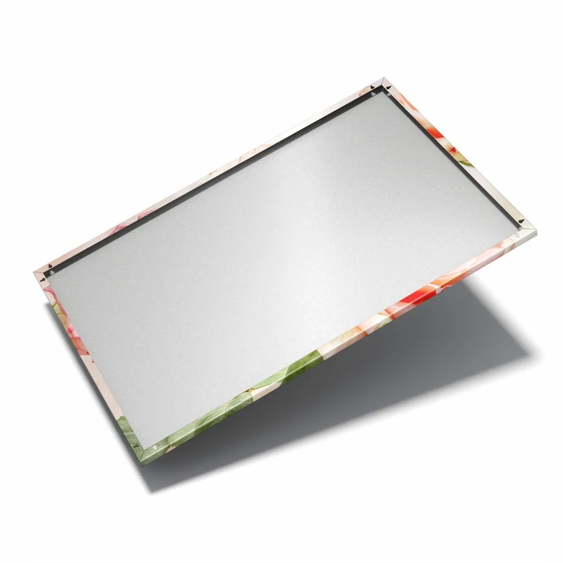 Metall Magnettafel - Korallenrote Rosen