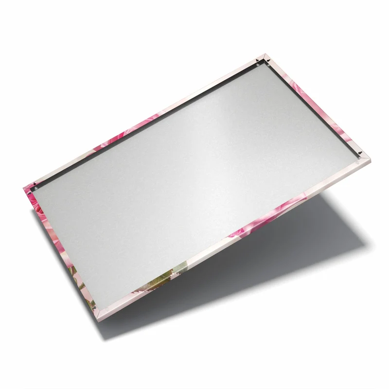 Metall Magnettafel - Rosa Rosenblüten