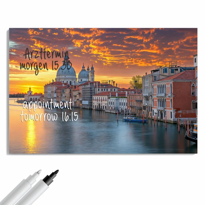 Metall Magnettafel - Venedig im Abendrot
