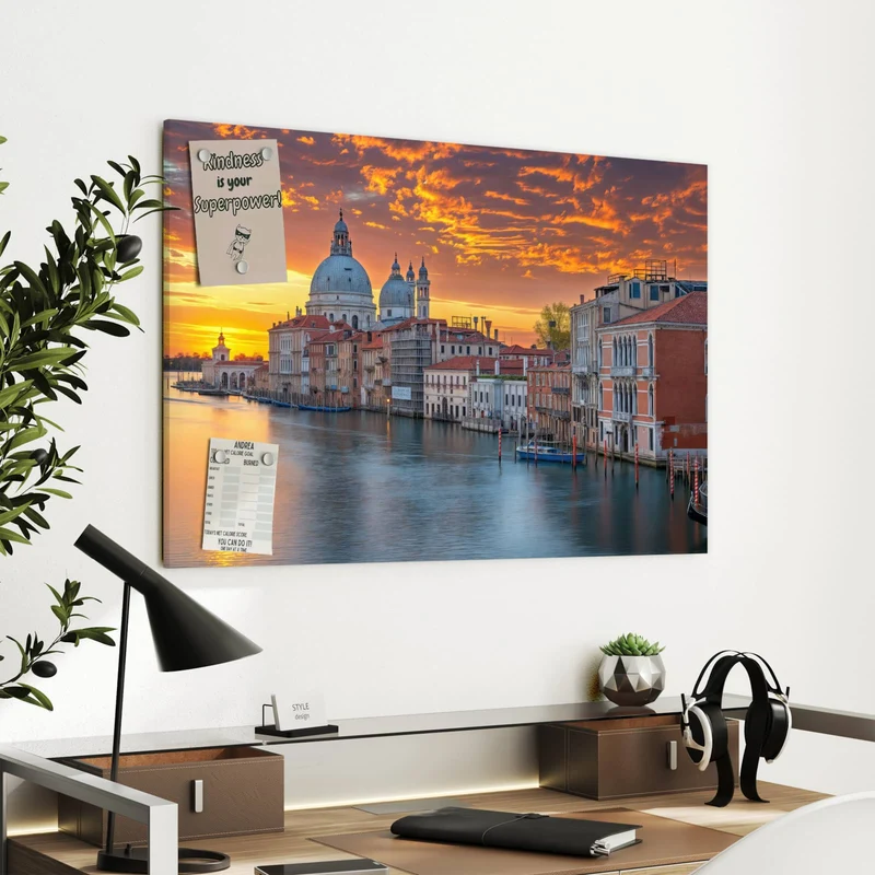 Metall Magnettafel - Venedig im Abendrot