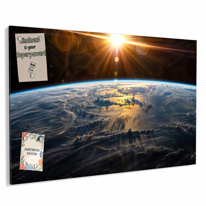 Metall Magnettafel - Goldener Sonnenaufgang