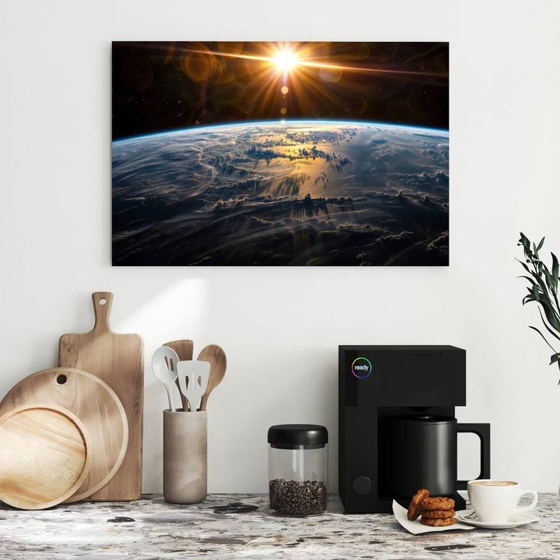 Metall Magnettafel - Goldener Sonnenaufgang