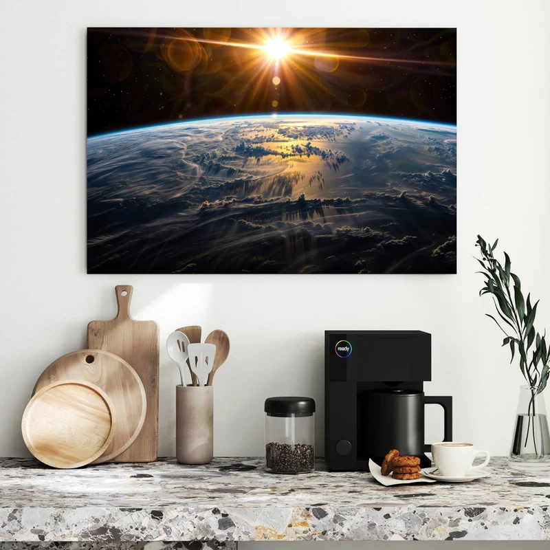 Metall Magnettafel - Goldener Sonnenaufgang