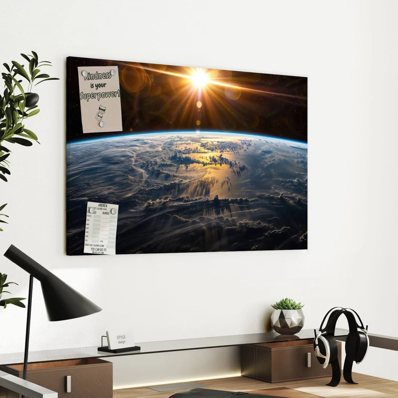 Metall Magnettafel - Goldener Sonnenaufgang