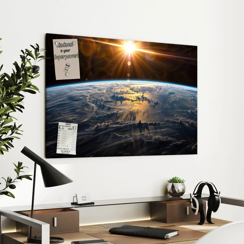Metall Magnettafel - Goldener Sonnenaufgang