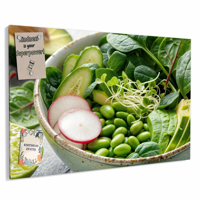 Metall Magnettafel - Salat mit Avocado