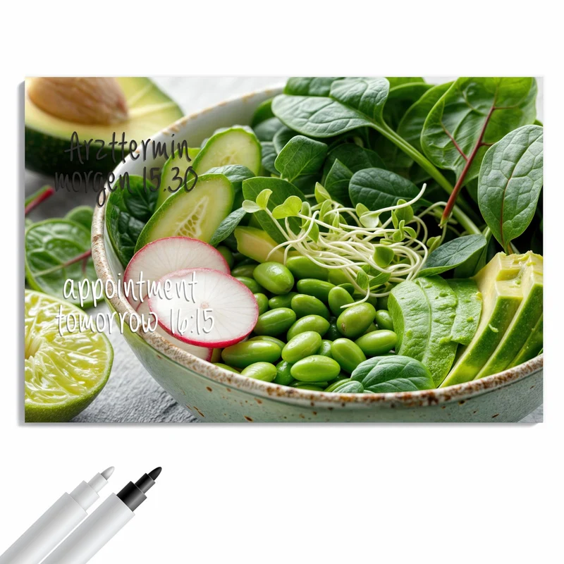 Metall Magnettafel - Salat mit Avocado