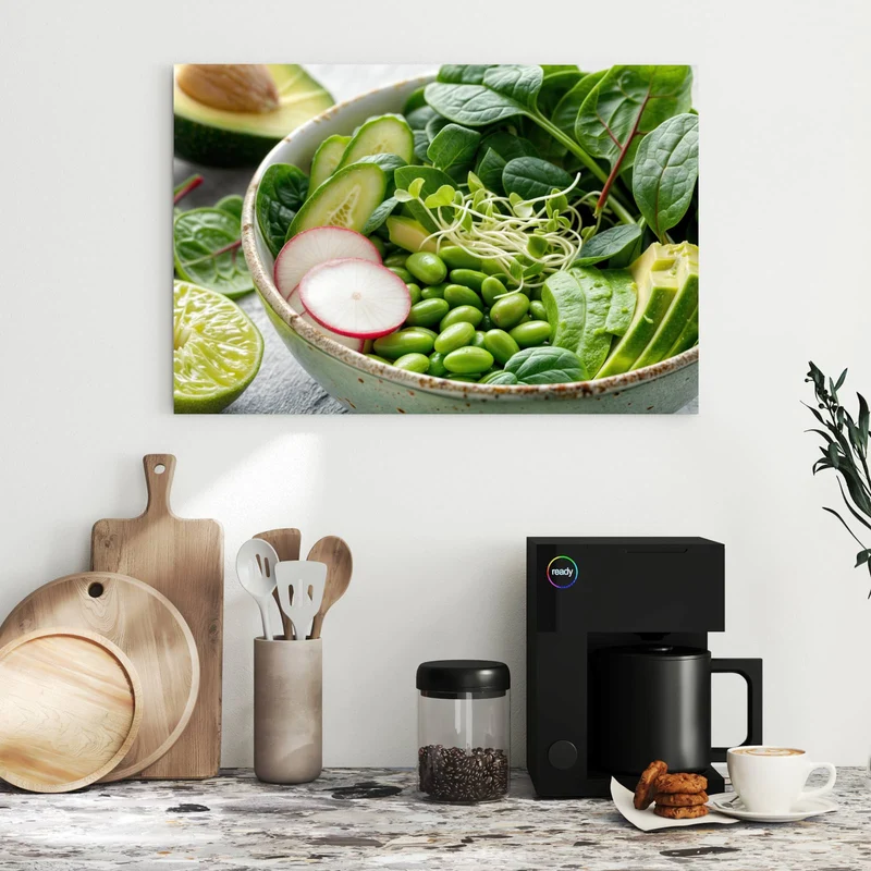 Metall Magnettafel - Salat mit Avocado
