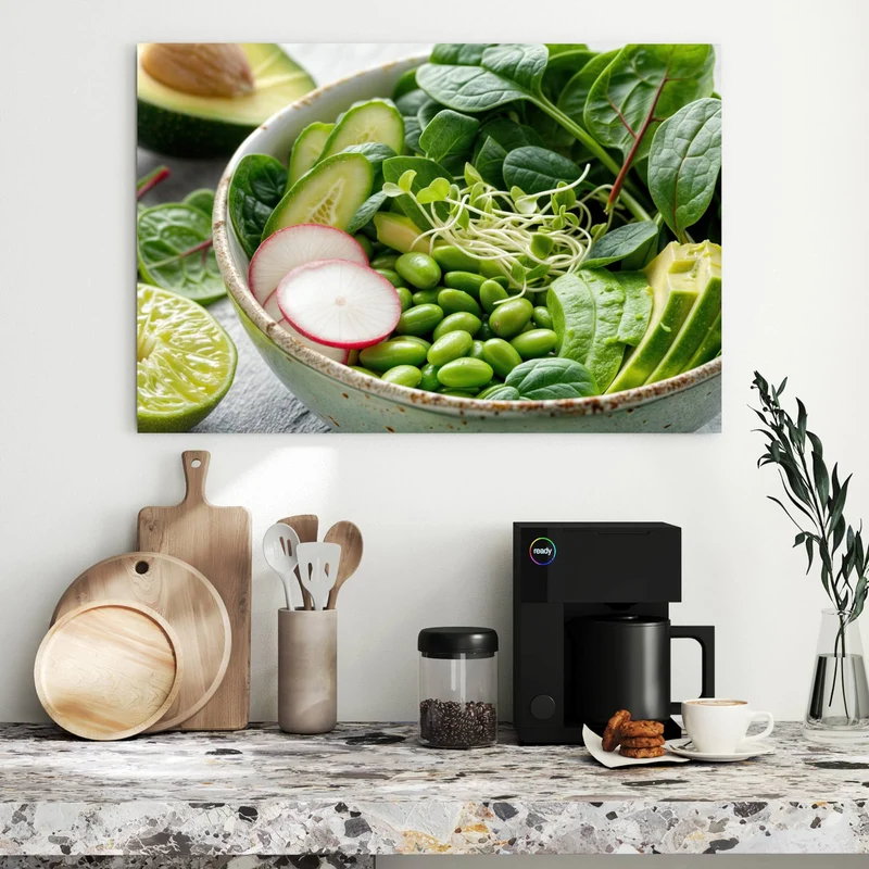 Metall Magnettafel - Salat mit Avocado