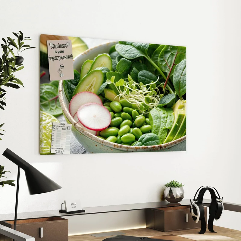Metall Magnettafel - Salat mit Avocado