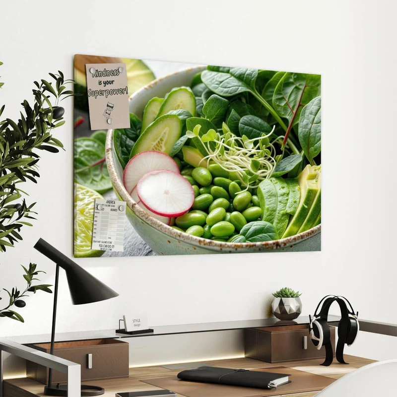 Metall Magnettafel - Salat mit Avocado