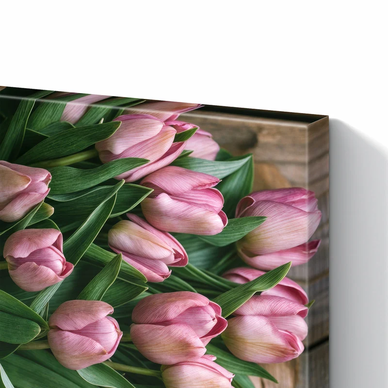Metall Magnettafel - Rosa Tulpenstrauß