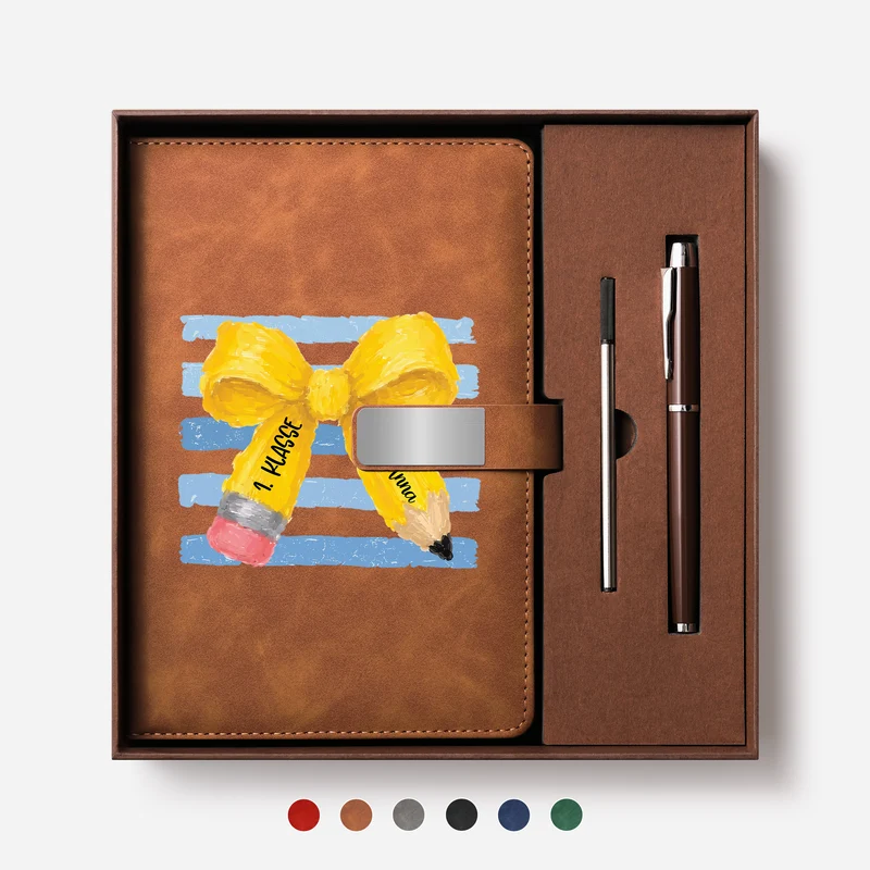 Kindergarten Schule - Personalisierte Geschenke Lehrerin | Notizbuch Mit Stift
