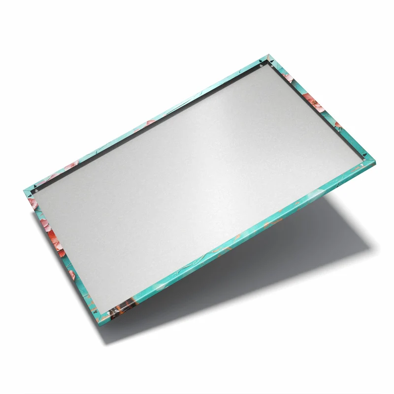 Metall Magnettafel - Kirschzweig auf Türkis