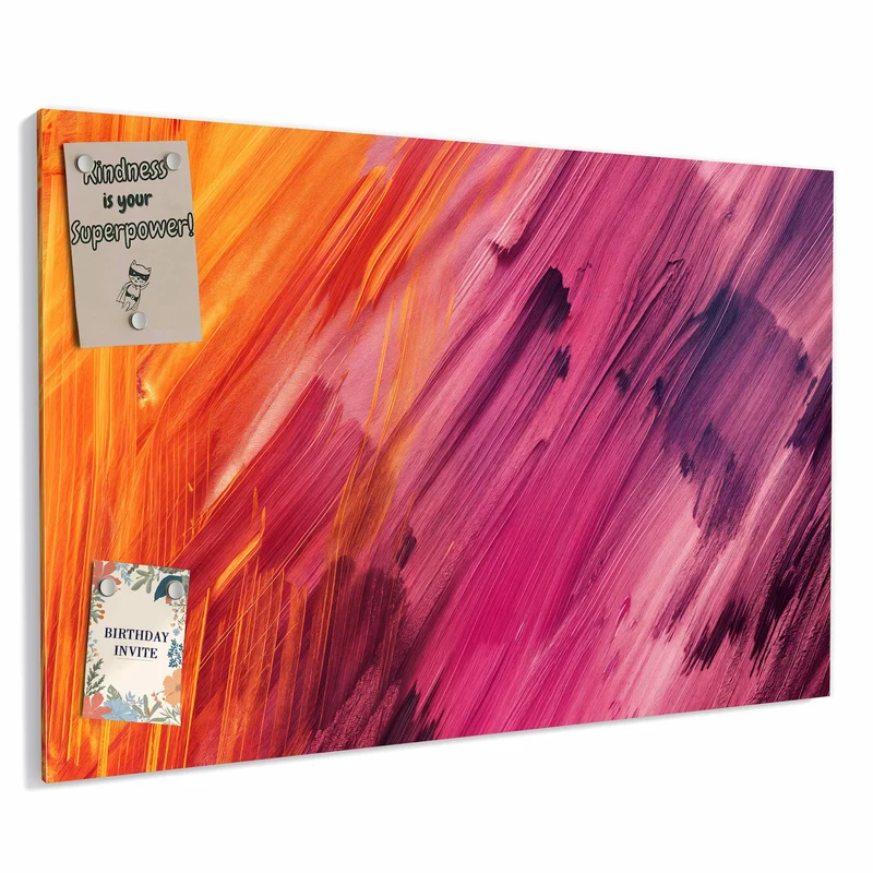 Metall Magnettafel - Diagonale Farbstriche