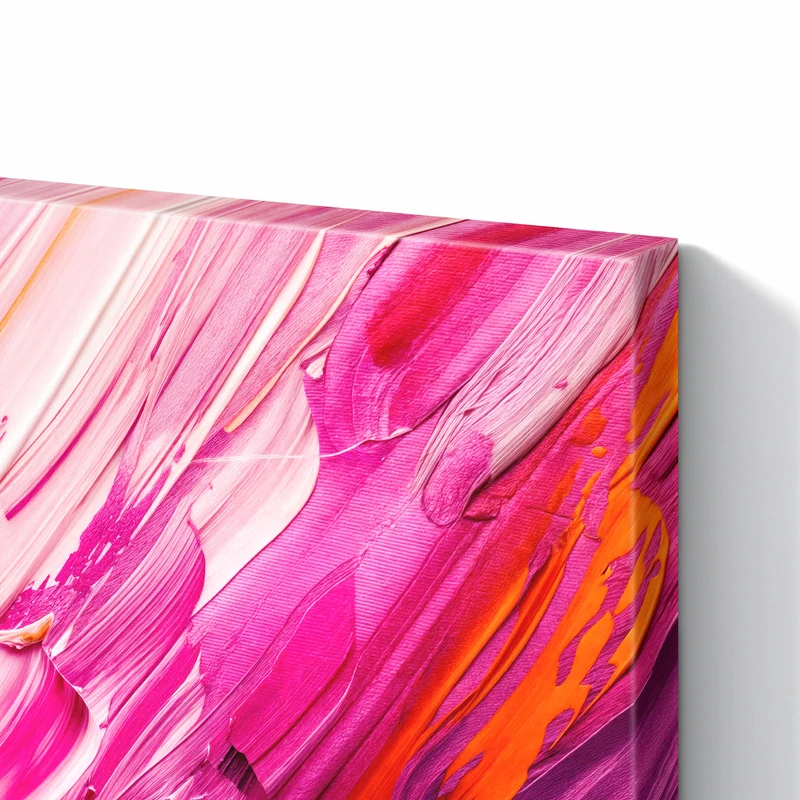 Metall Magnettafel - Rosa Pinselstriche