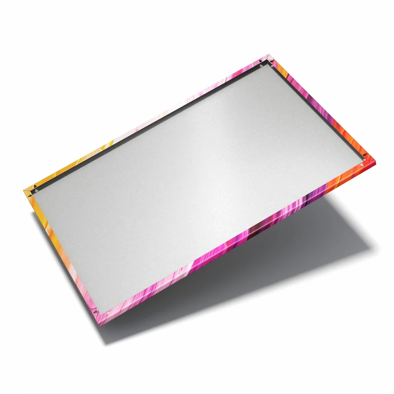 Metall Magnettafel - Rosa Pinselstriche