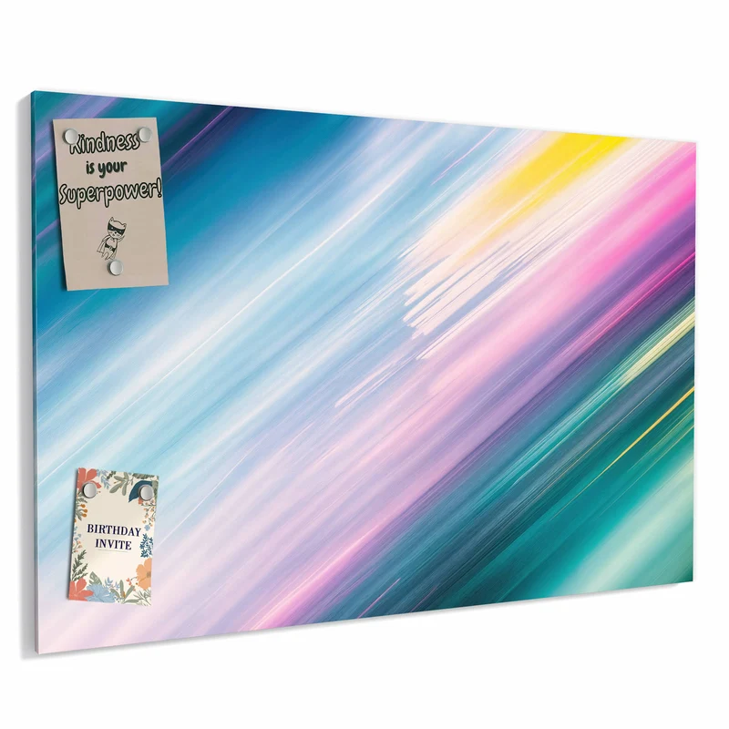 Metall Magnettafel - Farbiges Streifenmuster