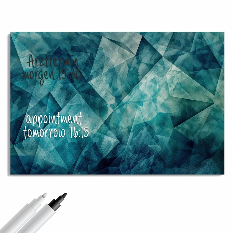Metall Magnettafel - Abstrakte Geometrie