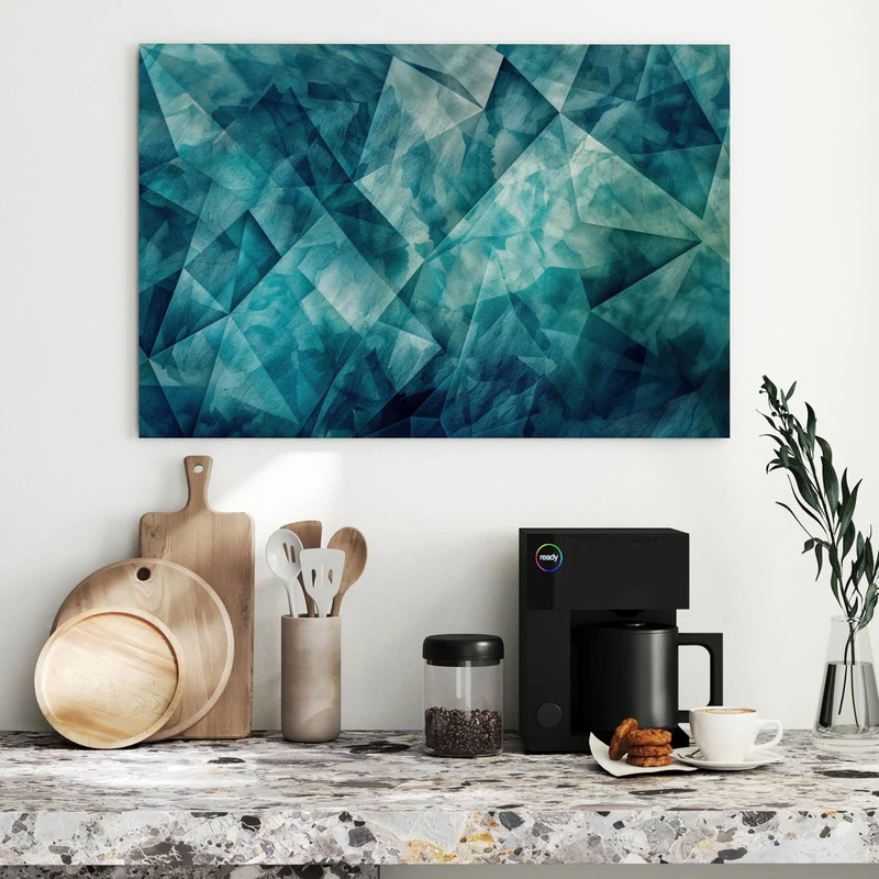 Metall Magnettafel - Abstrakte Geometrie