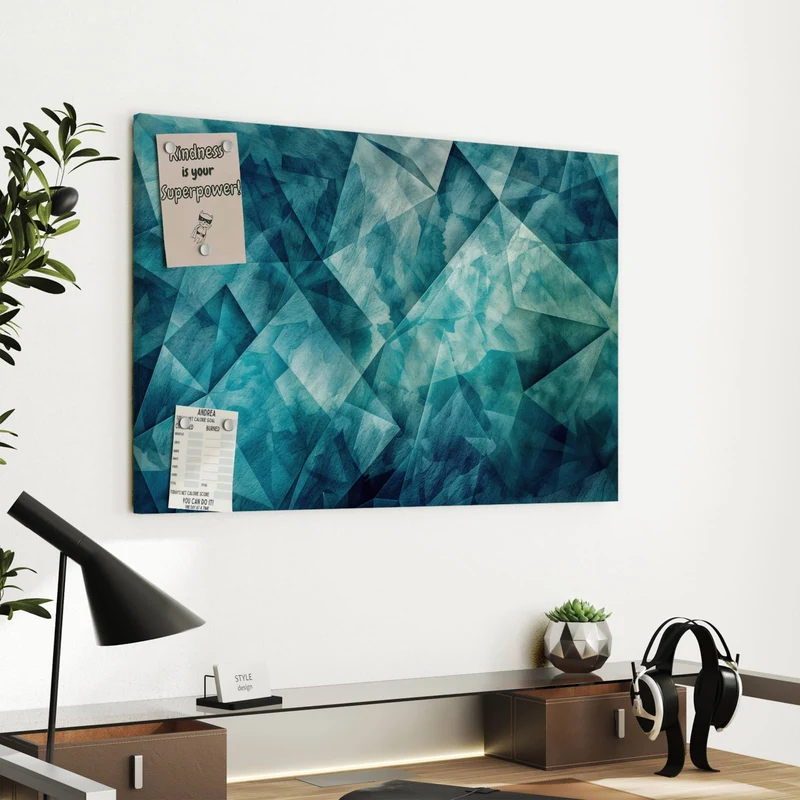 Metall Magnettafel - Abstrakte Geometrie