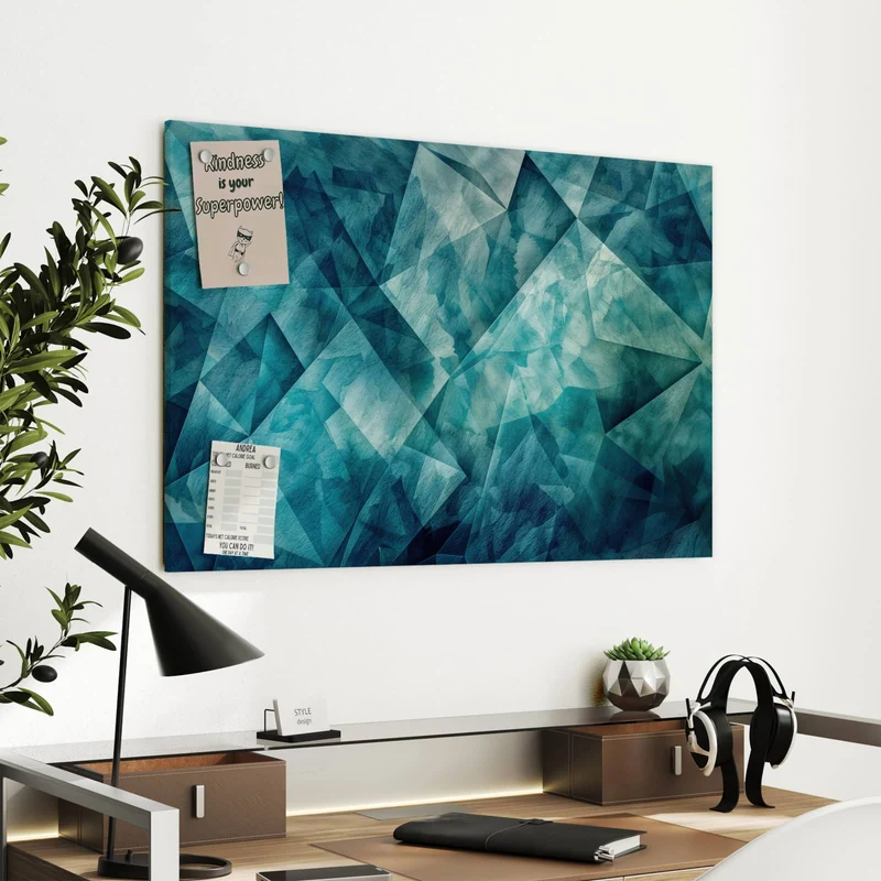 Metall Magnettafel - Abstrakte Geometrie