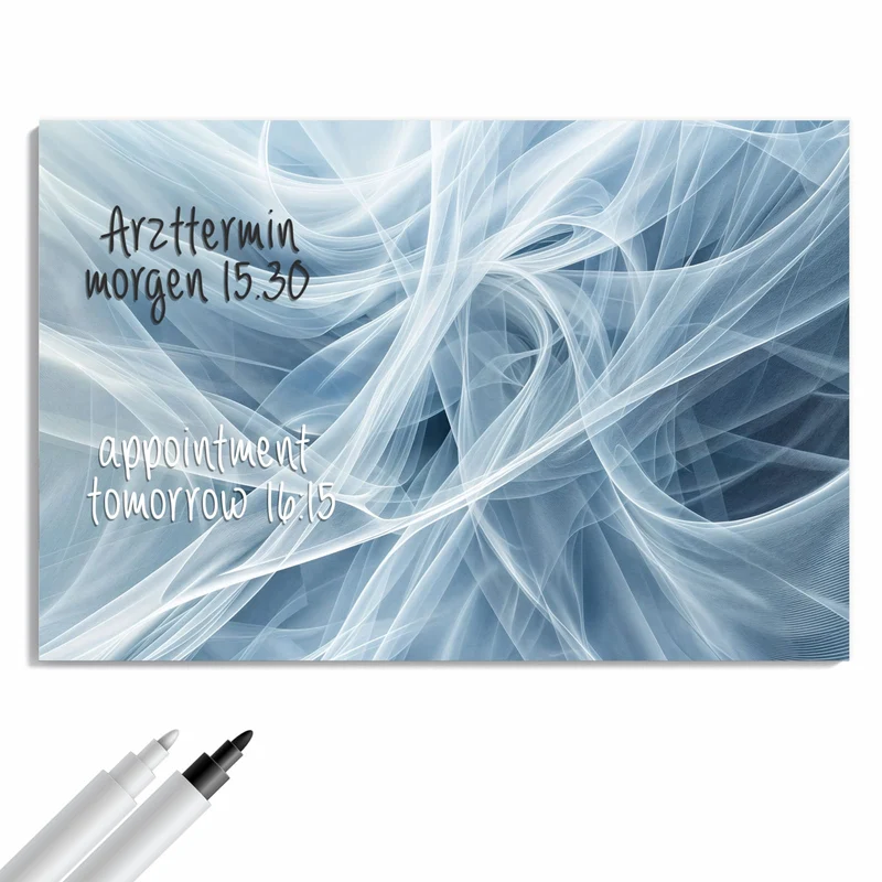 Metall Magnettafel - Transparente Schleier