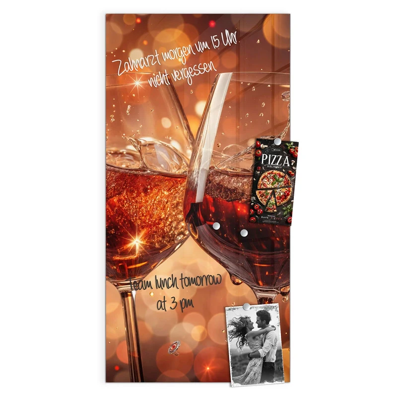 Magnettafel - Festliche Weingläser