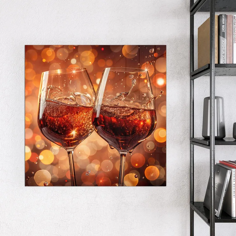 Magnettafel - Festliche Weingläser
