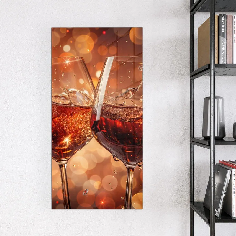 Magnettafel - Festliche Weingläser