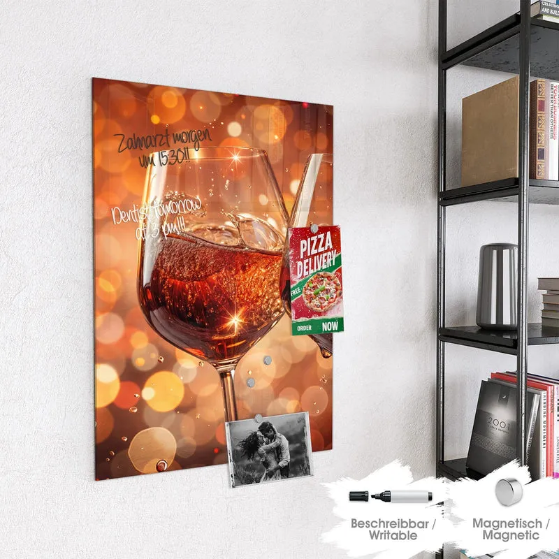 Magnettafel - Festliche Weingläser