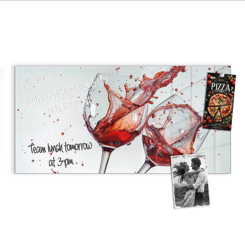 Magnettafel - Spritzender Rotwein