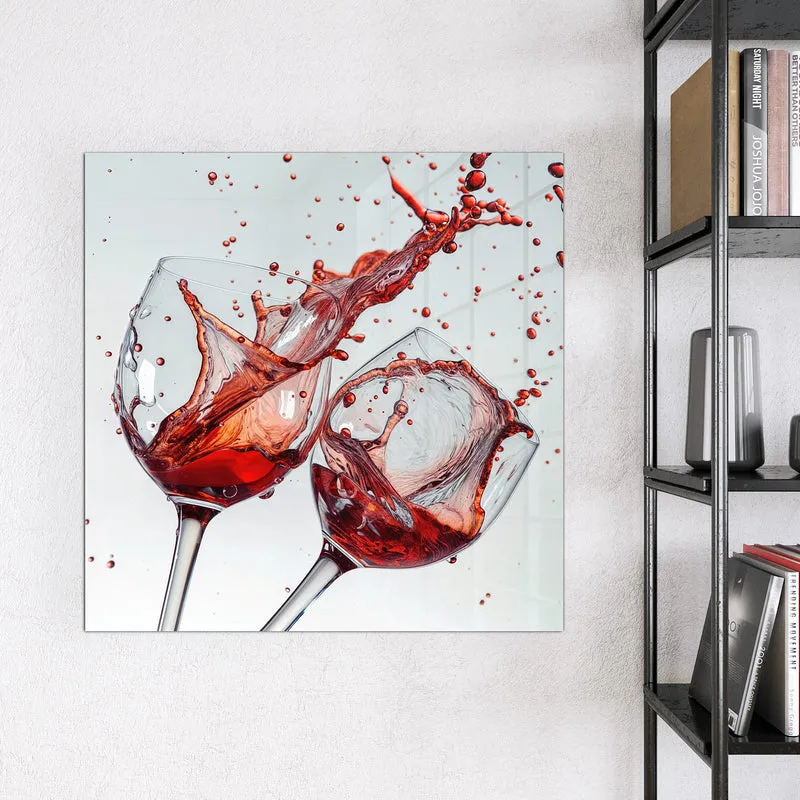 Magnettafel - Spritzender Rotwein