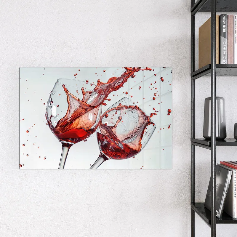 Magnettafel - Spritzender Rotwein
