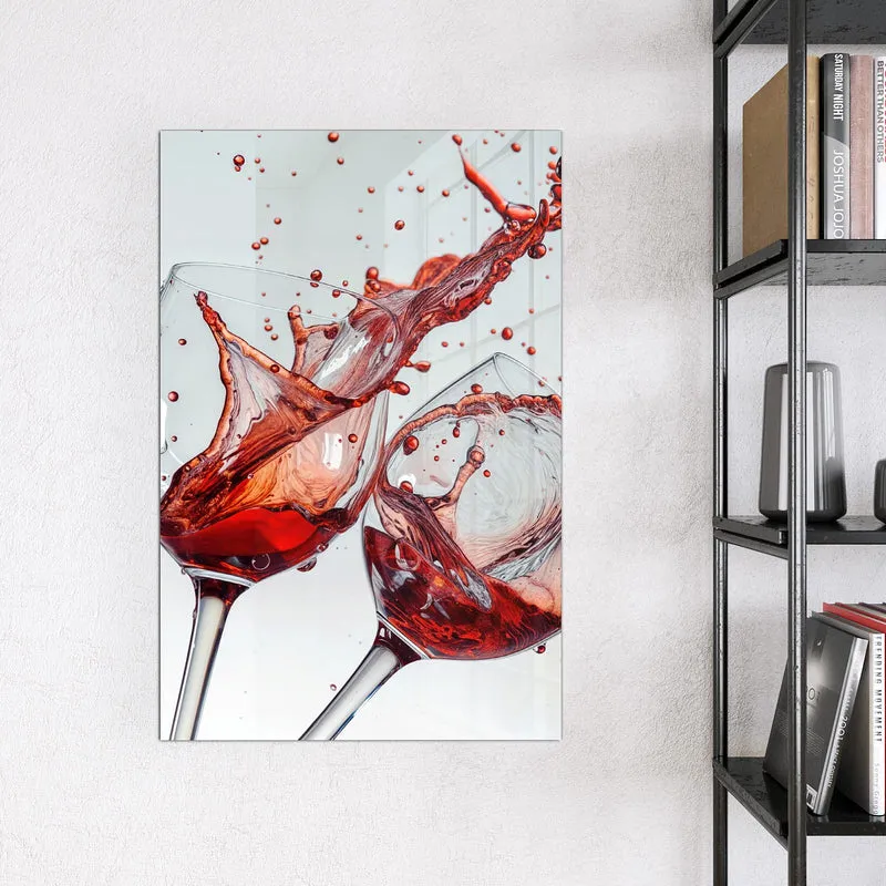 Magnettafel - Spritzender Rotwein