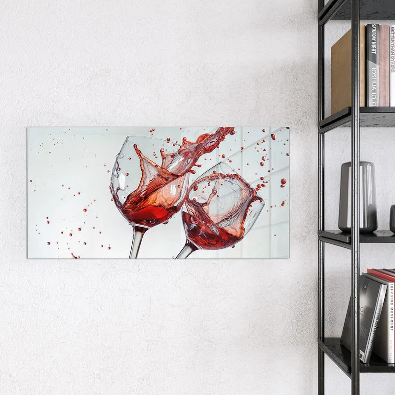 Magnettafel - Spritzender Rotwein