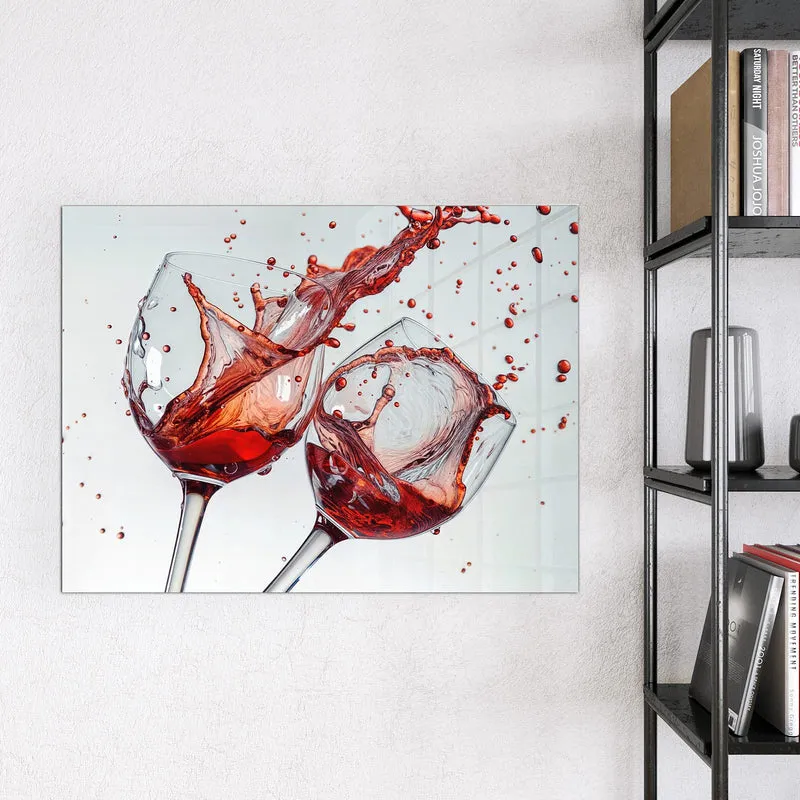 Magnettafel - Spritzender Rotwein