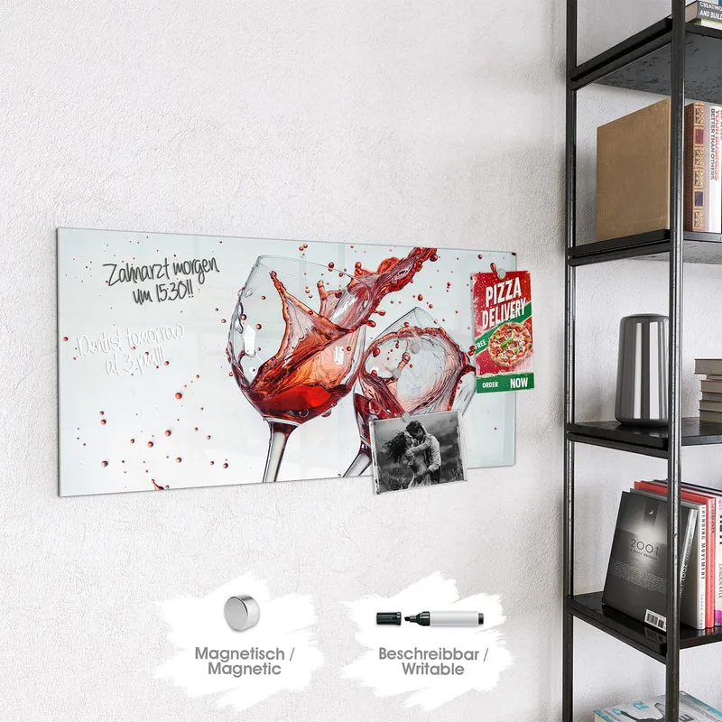 Magnettafel - Spritzender Rotwein