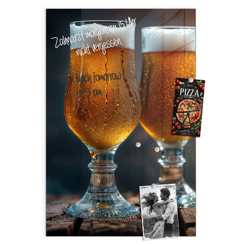 Magnettafel - Bier mit Schaumkrone