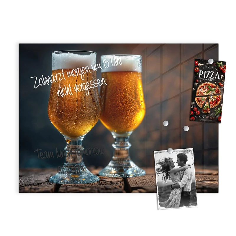 Magnettafel - Bier mit Schaumkrone