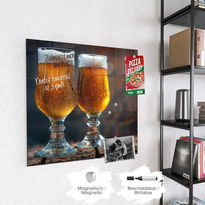 Magnettafel - Bier mit Schaumkrone
