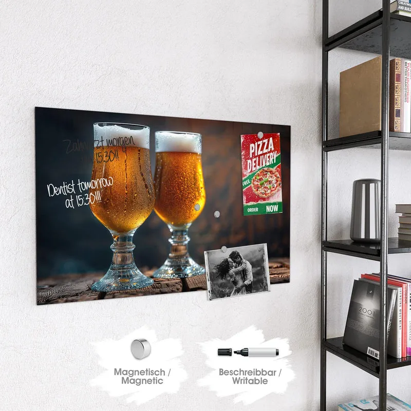 Magnettafel - Bier mit Schaumkrone