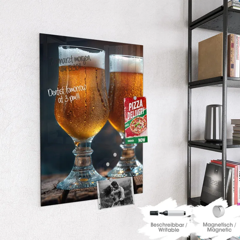 Magnettafel - Bier mit Schaumkrone